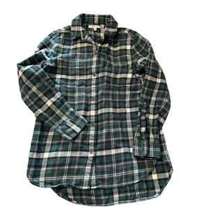 Madewell women's XXS pink and green flannel